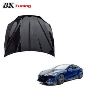 BK Tuning 2021+ Model S Plaid Modified CMST V1 Style Carbon Fiber Body Parts Front Bonnet Hood for Tesla Model S Engine Hoods