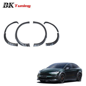 BK Tuning 2021+ Model X Modified CMST Style Wheel Arches Dry Carbon Car Aero Parts Wheel Eyebrow for Tesla Model X Fender Flares