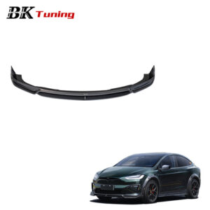 BK Tuning 2021+ Model X Modified CMST Style Front Bumper Lip Dry Carbon Front Splitter Apron for Tesla Model X Front Lip