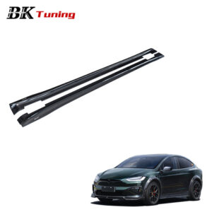 BK Tuning 2021+ Model X Upgrade CMST Style Side Spoiler Lip Car Body Parts Dry Carbon Sideskirt for Tesla Model X Side Skirts
