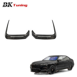 BK Tuning 7 Series G70 Upgrade Man-Sory Front Bumper Trim Dry Carbon Fiber Front Canard for BMW 7 Seiries G70 I7 G73 Front Flaps
